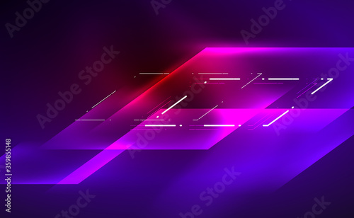 Dynamic neon shiny abstract background. Trendy abstract layout template for business or technology presentation, internet poster or web brochure cover, wallpaper