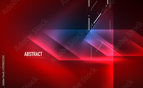 Dynamic neon shiny abstract background. Trendy abstract layout template for business or technology presentation, internet poster or web brochure cover, wallpaper