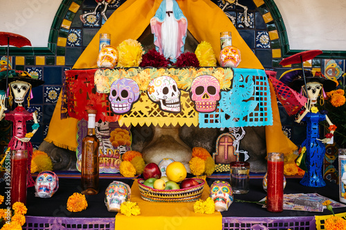 San Diego, CA, USA - October 27, 2014 Day of the Dead Decorated Alter