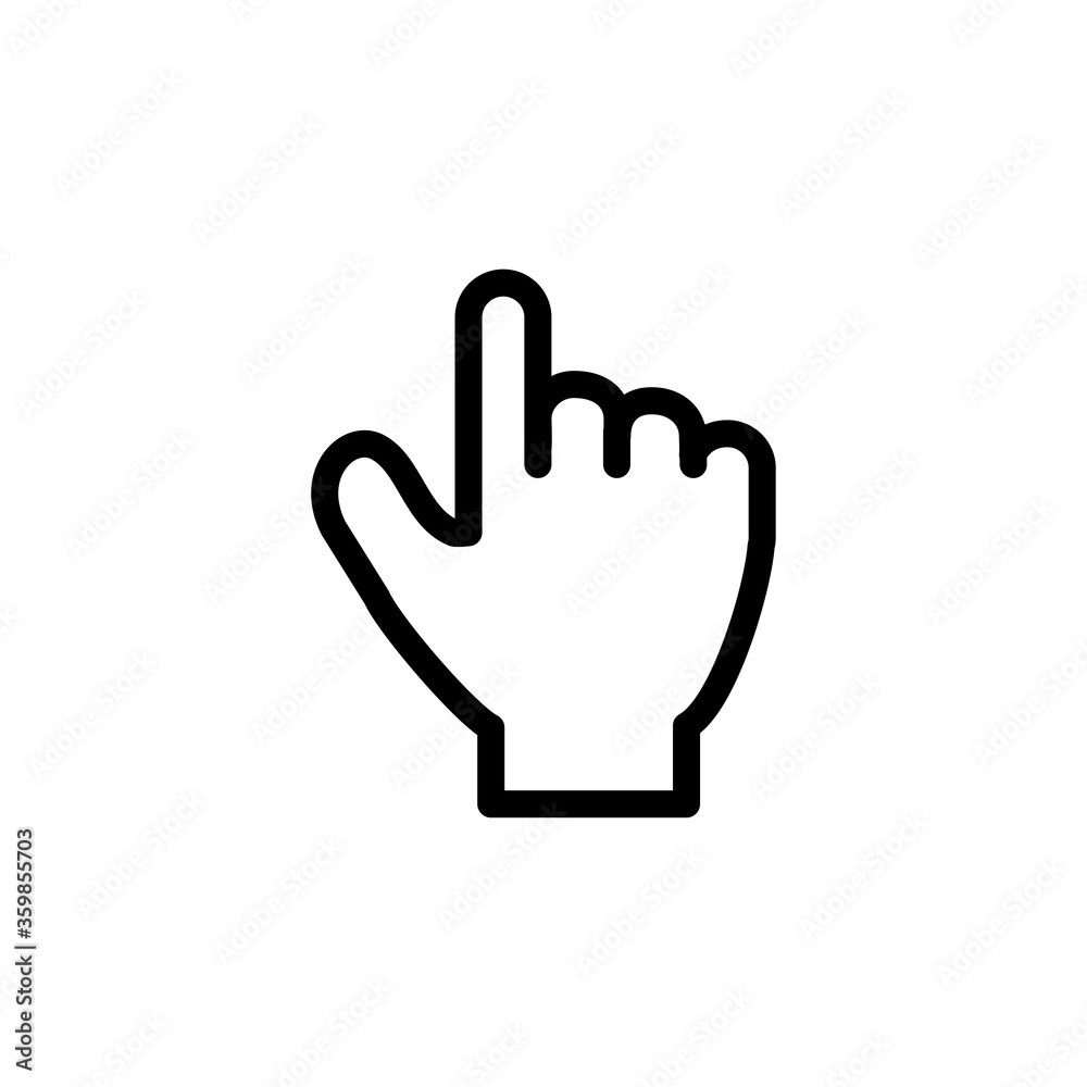finger touch icon line art design finger touch icon line art design