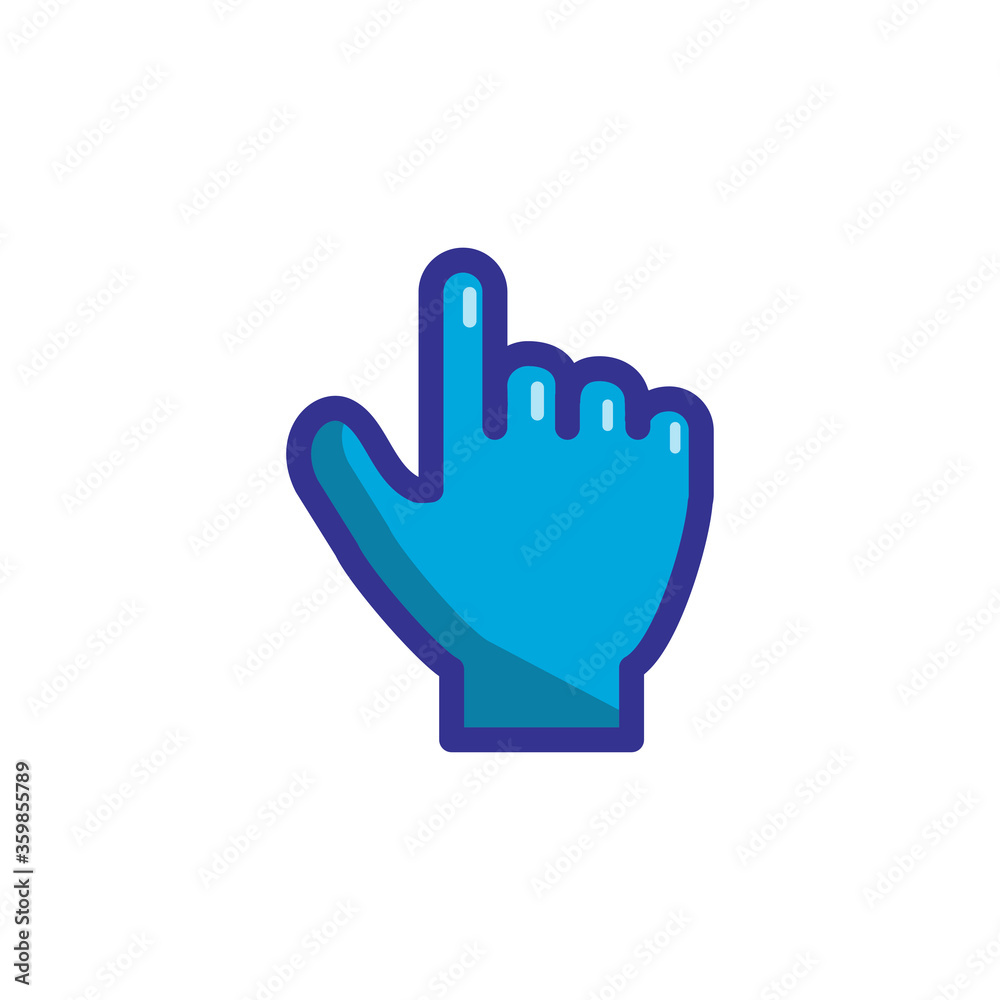 finger touch icon color style design