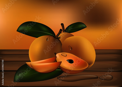 Sapodilla vector,Sapodilla is a fruit that has many sweet and useful flavors.