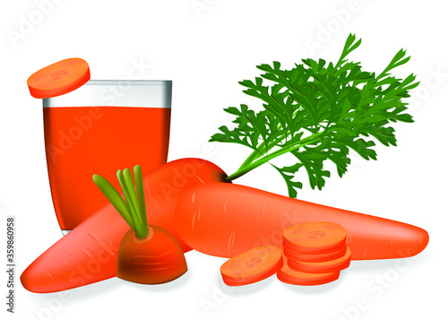 carrot vector, Vegetables separately on the background