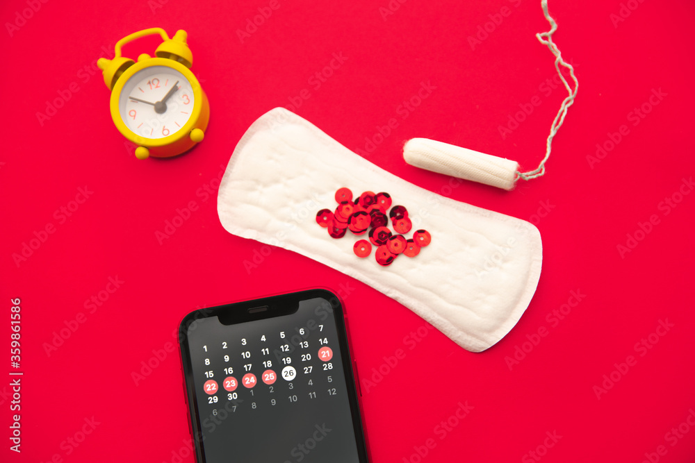 Menstrual Cycle Calendar For The Month With Marks In Mobile