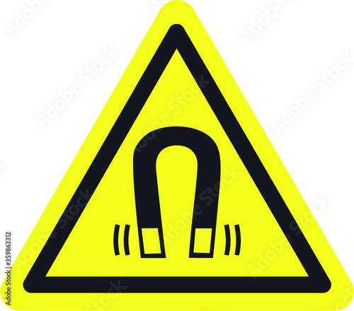 Magnet warning sign