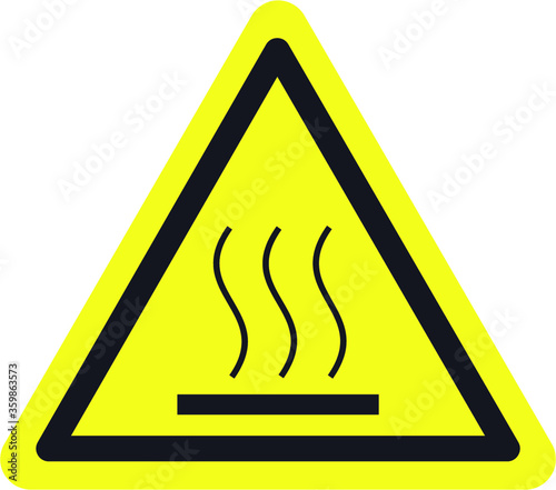 Hot surface warning sign