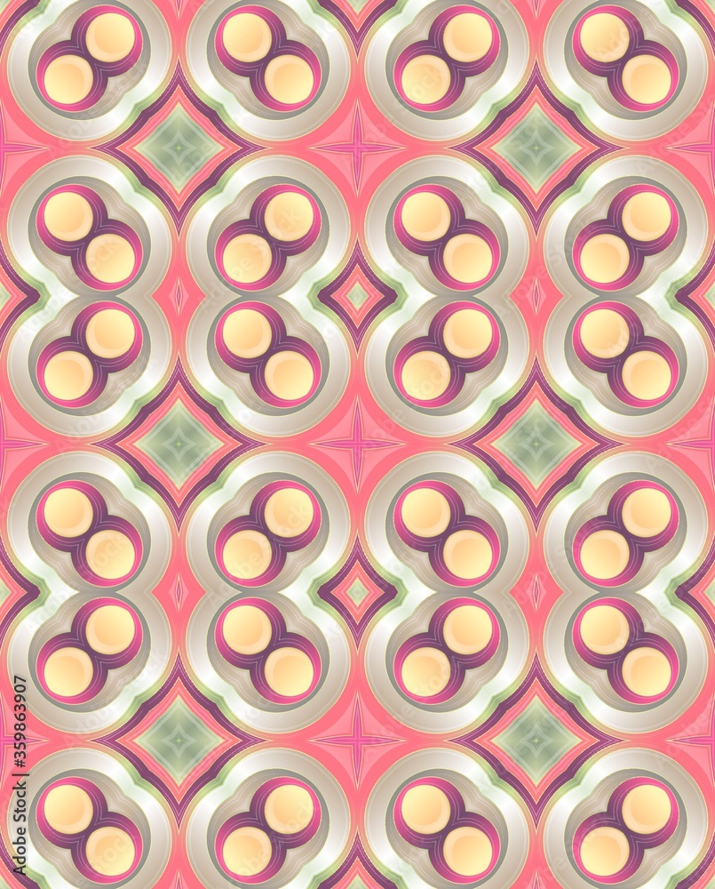 abstract seamless pattern colorful circle geometric background 
