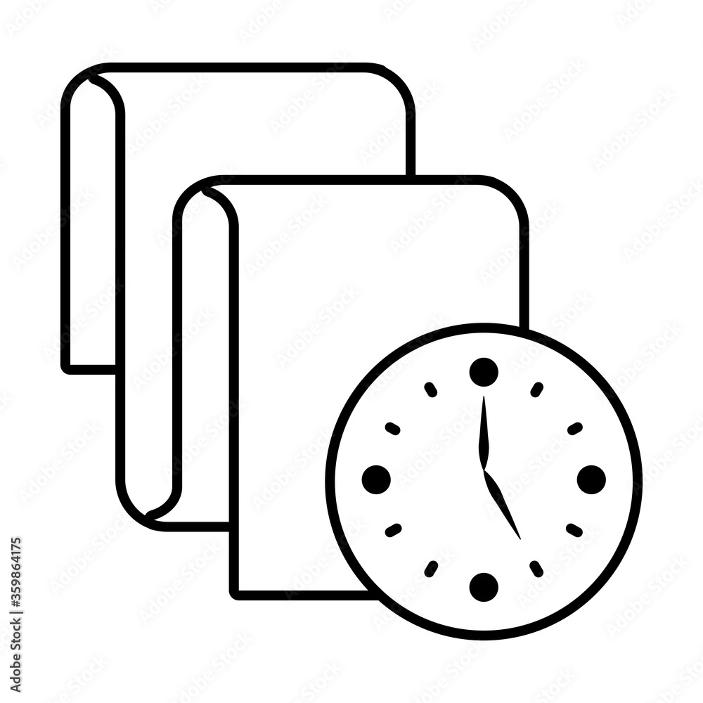 abstract clock time icon, line style abstract clock time icon, line style