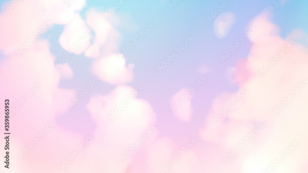 Pastel sky with fluffy clouds. 3d rendering picture. Pastel sky with fluffy clouds. 3d rendering picture.