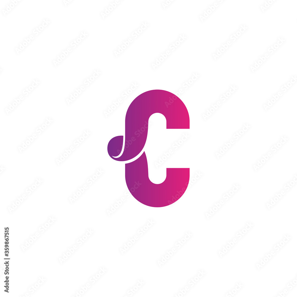 initial letter C logo, line art style design template initial letter C logo, line art style design template