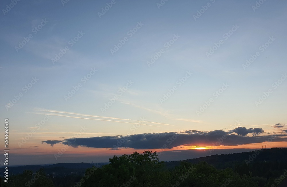 Fototapeta premium sunset in the mountains