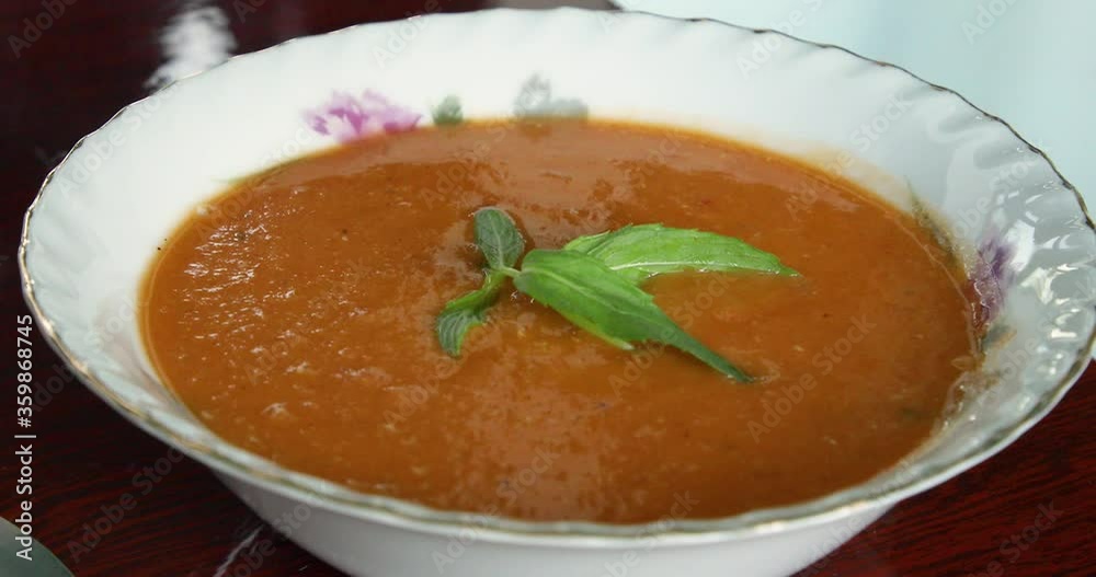 Tasty lentil soup close up Tasty lentil soup close up