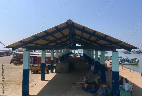 A photo of the harbour