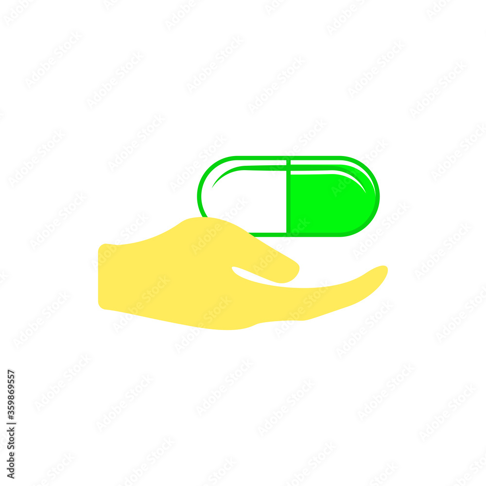 Hand with capsule