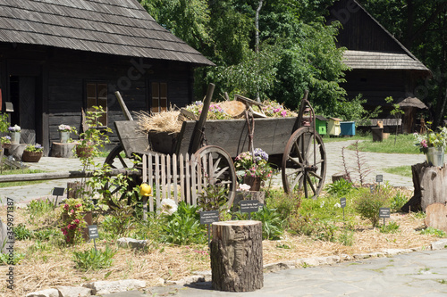 Poland, Pszczyna June 6, 2020 Skansen - Farm of the Pszczyna Village photo