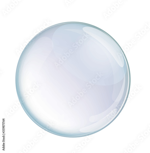 A soap bubble in a realistic style. Balloon for text. Vector illustration for design and web isolated on a white background.