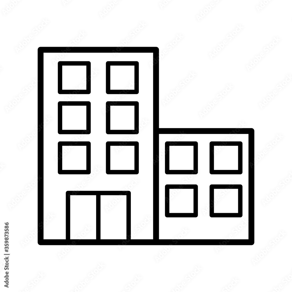 building - hotel building icon vector design template building - hotel building icon vector design template