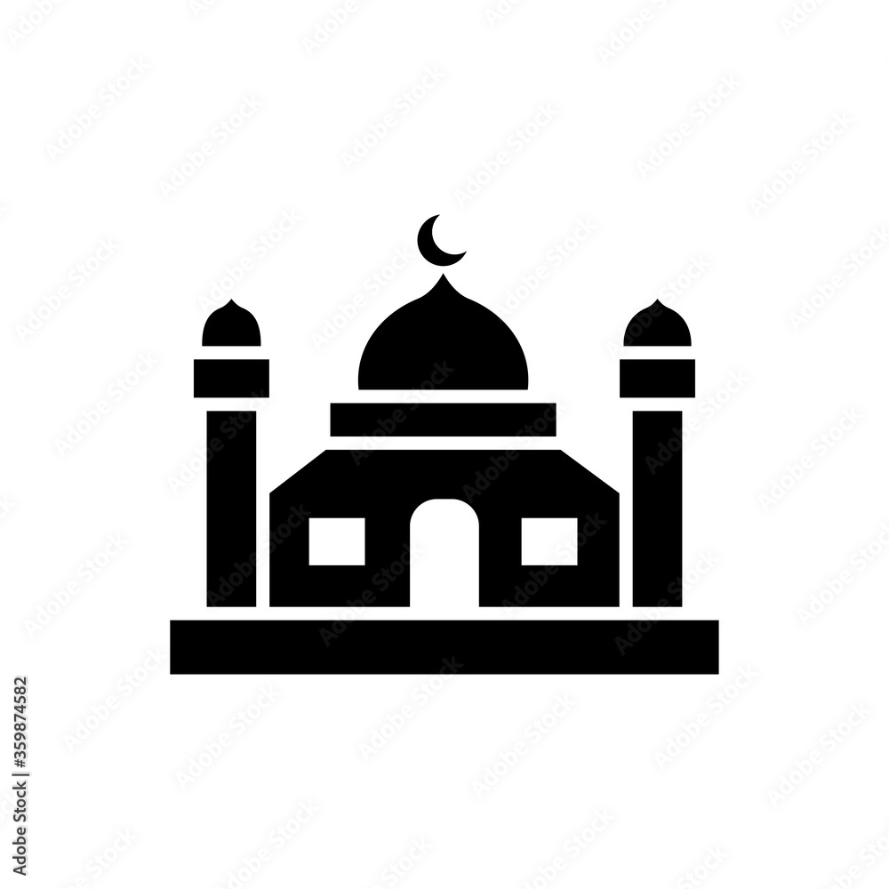 mosque icon logo illustration design