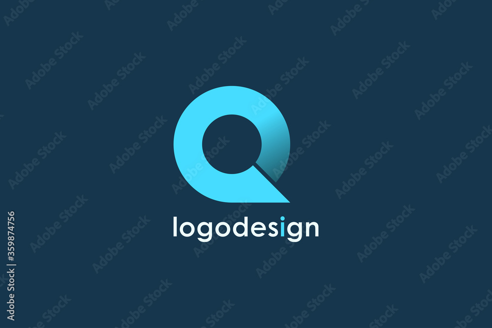 Initial Letter Q Logo. Blue Blue Bright Circle Origami Style isolated on Blue Background. Usable for Business and Technology Logos. Flat Vector Logo Design Template Element. Initial Letter Q Logo. Blue Blue Bright Circle Origami Style isolated on Blue Background. Usable for Business and Technology Logos. Flat Vector Logo Design Template Element.