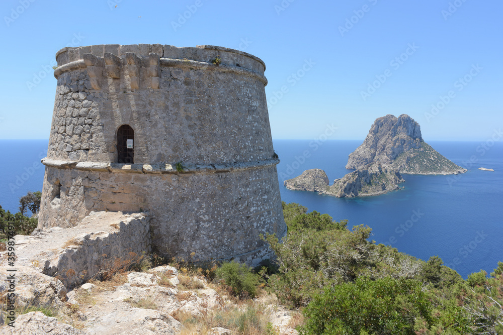 Des Savinar watchtower also called The Pirate's Tower, Ibiza. 