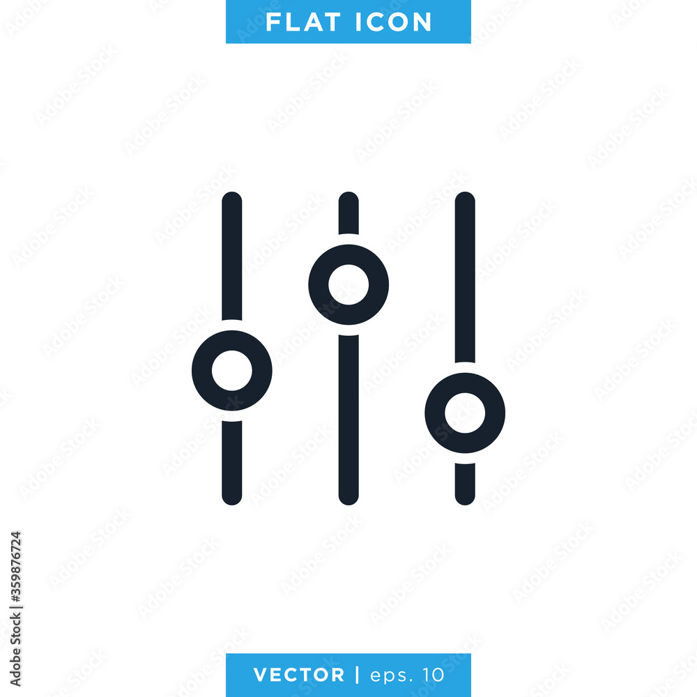Equalizer, Audio Music Icon Vector Design Template. Equalizer, Audio Music Icon Vector Design Template.