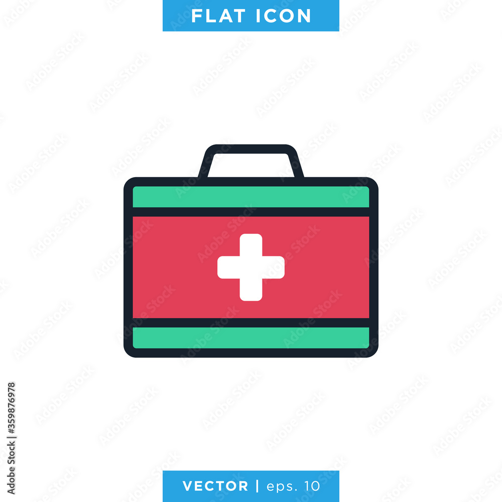 First Aid Kit Icon Vector Design Template. Medical Bag Sign First Aid Kit Icon Vector Design Template. Medical Bag Sign