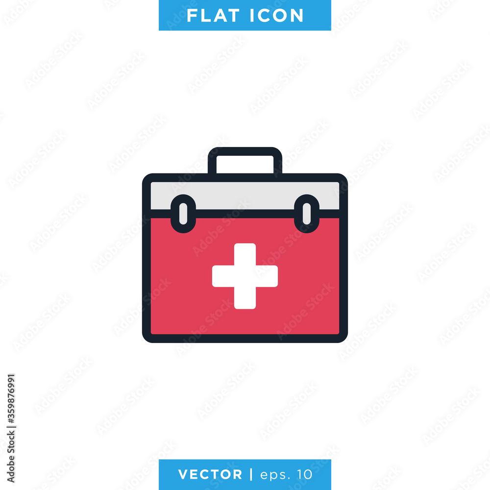 First Aid Kit Icon Vector Design Template. Medical Bag Sign First Aid Kit Icon Vector Design Template. Medical Bag Sign