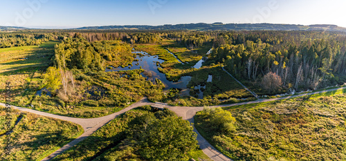 Tableau sur toile Nature reserve Pfrunger-Burgweiler-Ried in autumn