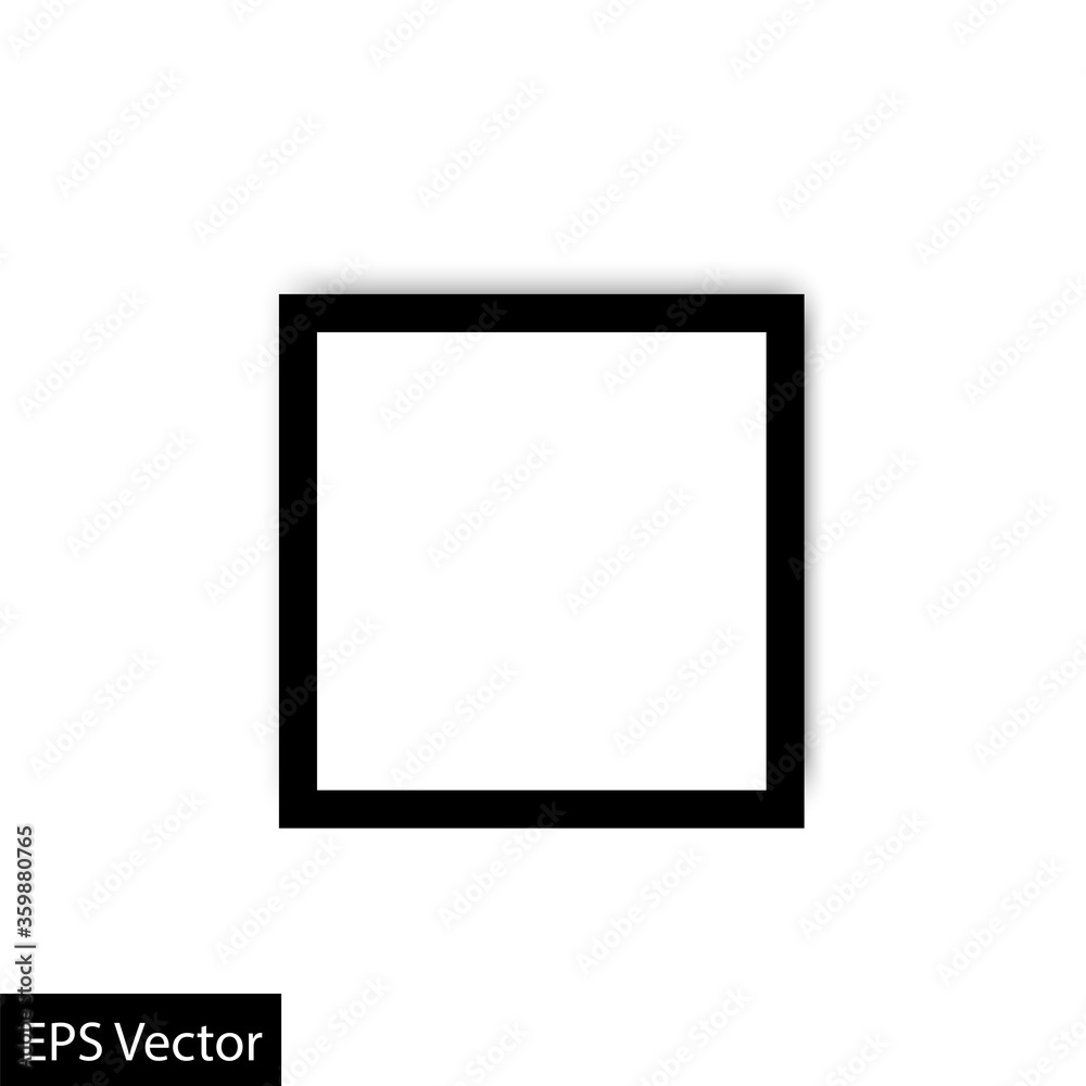 Black photo or picture frame with soft shadow. Vector Black photo or picture frame with soft shadow. Vector