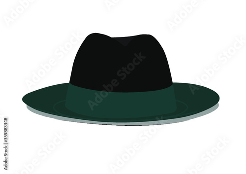 fedora hat icon logo design illustration