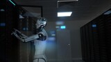 Humanoid Robot Server Room Maintenance