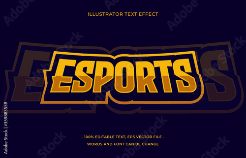 Esports game editable text effect