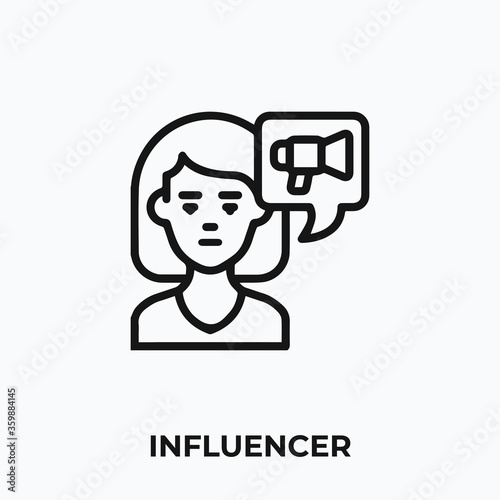influencer icon vector. influencer sign symbol