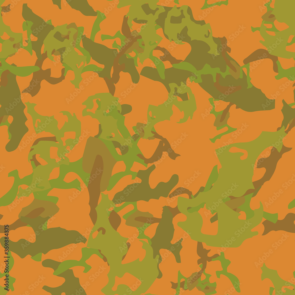 Desert camouflage of various shades of orange, green and brown colors Desert camouflage of various shades of orange, green and brown colors