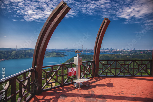 Observation platform with view of Bosphorus from european side of Istanbul © Irina Lepneva
