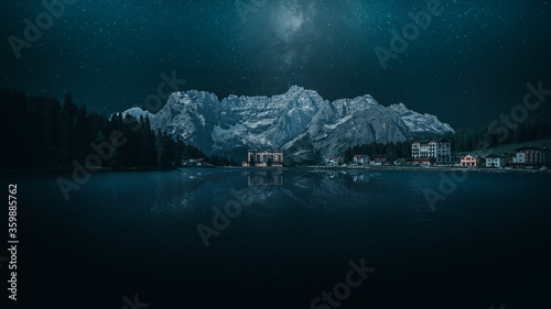 Scatto notturno lago di Misurina 