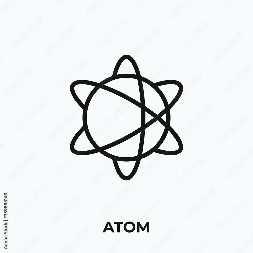 atom icon vector. atom sign symbol atom icon vector. atom sign symbol