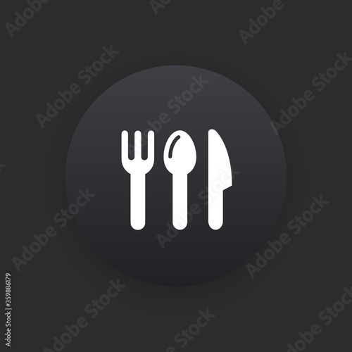 Restaurant -  Matte Black Web Button