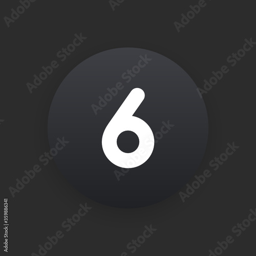 Six -  Matte Black Web Button