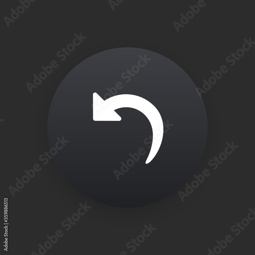 Undo -  Matte Black Web Button