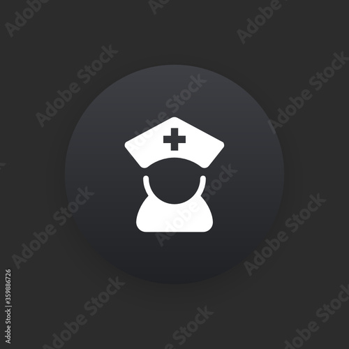 Doctor -  Matte Black Web Button