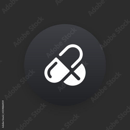 Pill -  Matte Black Web Button