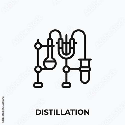 distillation icon vector. experiment sign symbol