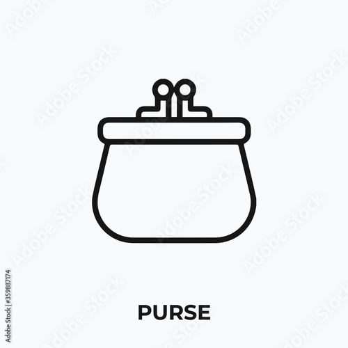 purse icon vector. money bag sign symbol