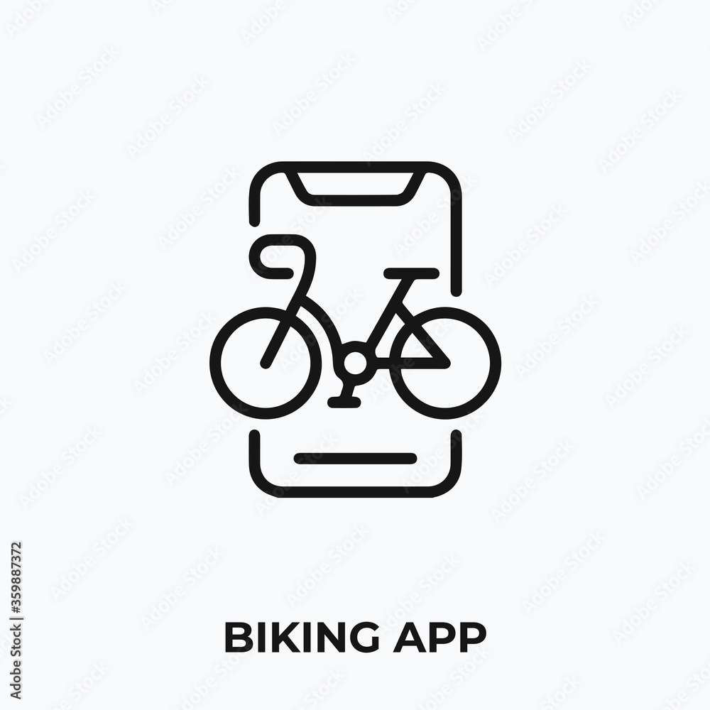 biking app icon vector. biking app sign symbol biking app icon vector. biking app sign symbol