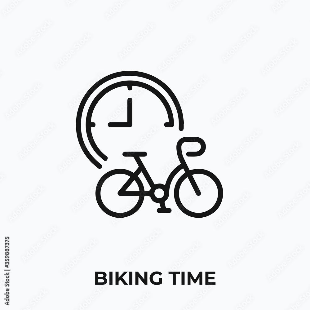 biking time icon vector. biking time sign symbol biking time icon vector. biking time sign symbol