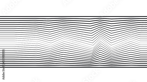 Abstract flow lines background . Fluid wavy shape .Striped linear pattern . Vector illustration