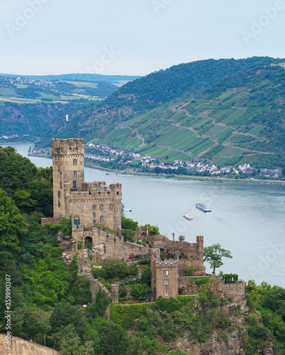 romantic castle by the river