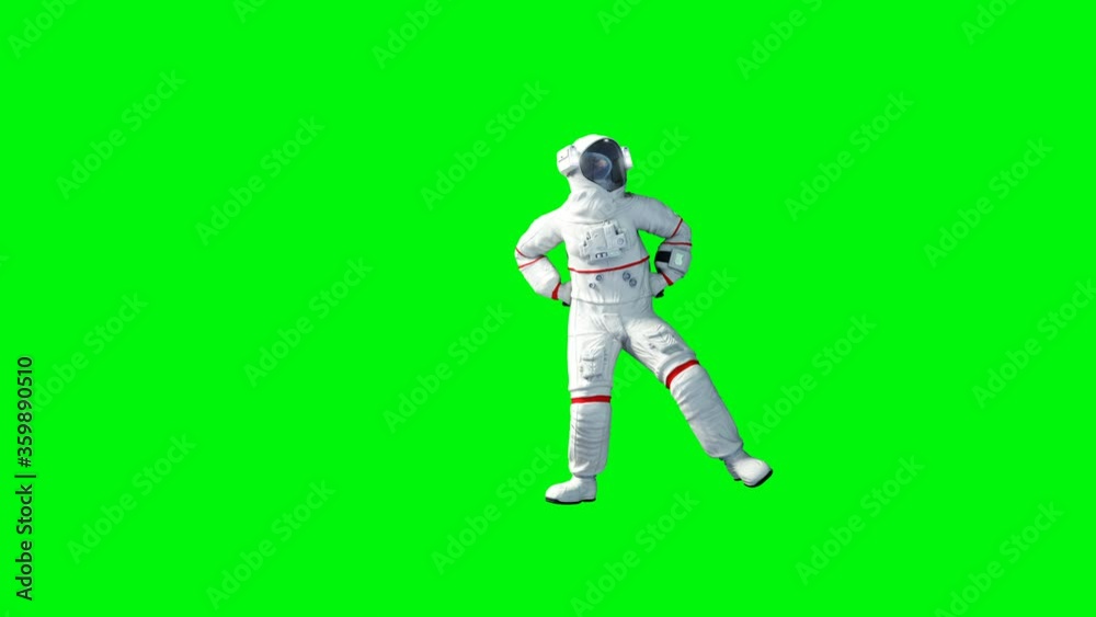 Funny astronaut dancing . Green screen. Realistic 4k animation. Funny astronaut dancing . Green screen. Realistic 4k animation.