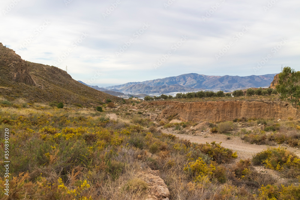 semi desert landscape in the province of Almeria

